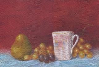 Painting titled "tasse en porcelaine" by Sammy Zerrouk, Original Artwork