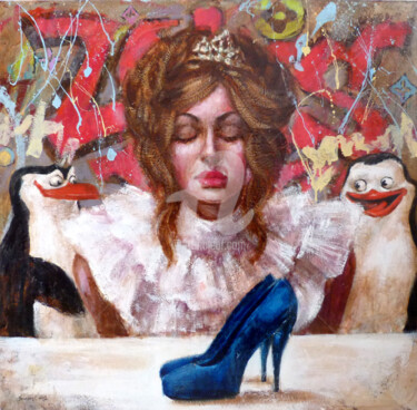 Painting titled "I WANT THESE SHOES!" by Samobrod Irina, Original Artwork