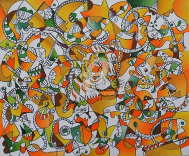 Peinture intitulée "MON CHEMIN" par Salvador  Moreno, Œuvre d'art originale, Huile
