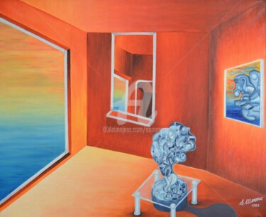 Painting titled "INTERIEUR - EXTERIE…" by Salvador  Moreno, Original Artwork, Oil