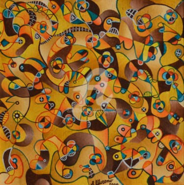Peinture intitulée "MYSTIQUE" par Salvador  Moreno, Œuvre d'art originale, Huile