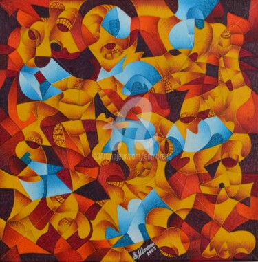 Peinture intitulée "DEPOSSESSION  ET  D…" par Salvador  Moreno, Œuvre d'art originale, Huile