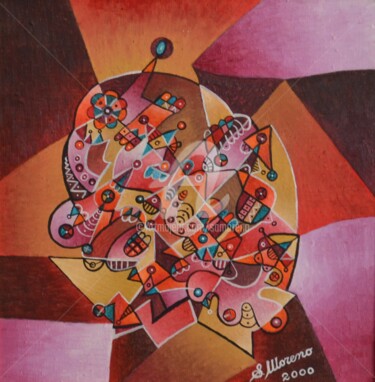 Peinture intitulée "COMPOSITION MENTALE" par Salvador  Moreno, Œuvre d'art originale, Huile