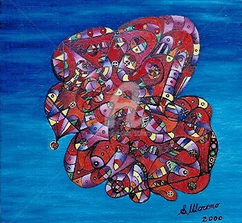 Peinture intitulée "LA  BONTE" par Salvador  Moreno, Œuvre d'art originale, Huile