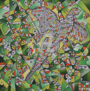 Pintura intitulada "LA  LIBERTE" por Salvador  Moreno, Obras de arte originais, Óleo