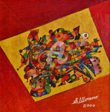 Peinture intitulée "L'EGALITE" par Salvador  Moreno, Œuvre d'art originale, Huile