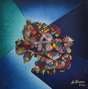 Peinture intitulée "L'ESPOIR" par Salvador  Moreno, Œuvre d'art originale, Huile