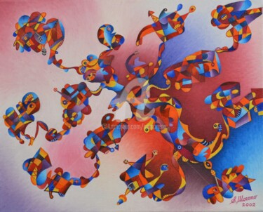 Peinture intitulée "L'ESPRIT  EST  EGAL…" par Salvador  Moreno, Œuvre d'art originale, Huile