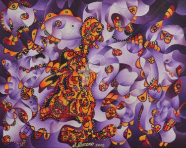 Peinture intitulée "VIVRE  EN  ESPRIT…" par Salvador  Moreno, Œuvre d'art originale, Huile