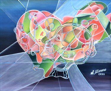 Painting titled "IDEES" by Salvador  Moreno, Original Artwork, Oil