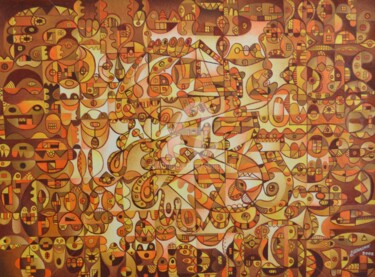 Malerei mit dem Titel "LA PERSONNE NE NAIT…" von Salvador  Moreno, Original-Kunstwerk, Öl