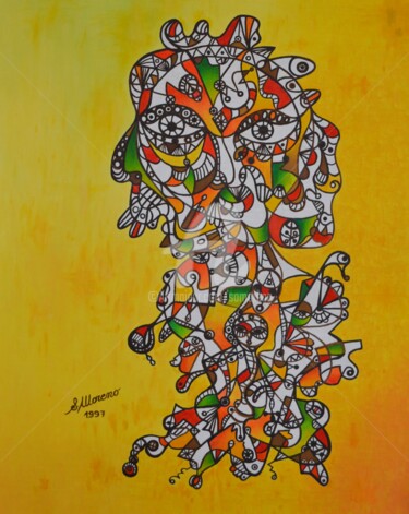 "SOUVENIR D'ANDALOUS…" başlıklı Tablo Salvador  Moreno tarafından, Orijinal sanat, Petrol