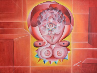 Peinture intitulée "TRANSPARENCE  ET  L…" par Salvador  Moreno, Œuvre d'art originale, Huile