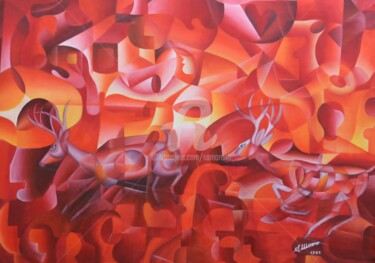 Painting titled "IDEES  LIBRES  ET…" by Salvador  Moreno, Original Artwork, Oil