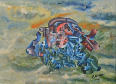 Malarstwo zatytułowany „ASSOCIATION  D'ATOM…” autorstwa Salvador  Moreno, Oryginalna praca, Olej