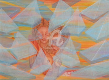 Картина под названием "AMOUR" - Salvador  Moreno, Подлинное произведение искусства, Масло