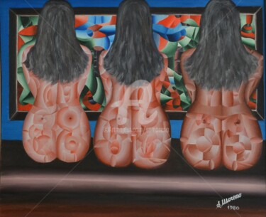 Картина под названием "MUSEE SPECIAL" - Salvador  Moreno, Подлинное произведение искусства, Масло