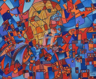 Peinture intitulée "L' ETRE EST SON DES…" par Salvador  Moreno, Œuvre d'art originale, Huile