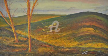 Peinture intitulée "CAMPAGNE  ANDALOUSE" par Salvador  Moreno, Œuvre d'art originale, Huile