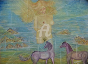 Pittura intitolato "BEAUTE DANS LA NATU…" da Salvador  Moreno, Opera d'arte originale, Olio