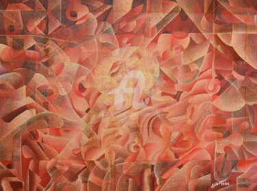 Painting titled "LUMIERE" by Salvador  Moreno, Original Artwork, Oil