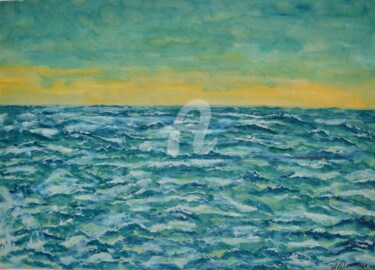 Pintura intitulada "LA MER no 4" por Salvador  Moreno, Obras de arte originais, Óleo