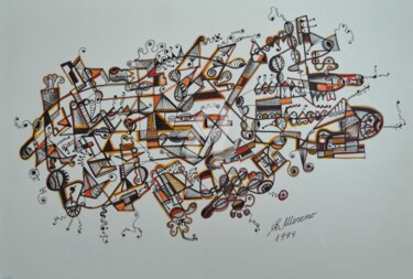 Drawing titled "TOUS IDENTIQUE A L'…" by Salvador  Moreno, Original Artwork, Other