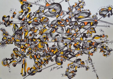Dessin intitulée "CELLULES VIVANTES" par Salvador  Moreno, Œuvre d'art originale, Autre