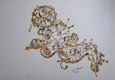 Dessin intitulée "ESPRIT ASTRAL" par Salvador  Moreno, Œuvre d'art originale, Autre