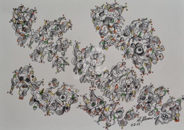 Zeichnungen mit dem Titel "ON EST SOUMIS A LA…" von Salvador  Moreno, Original-Kunstwerk, Andere