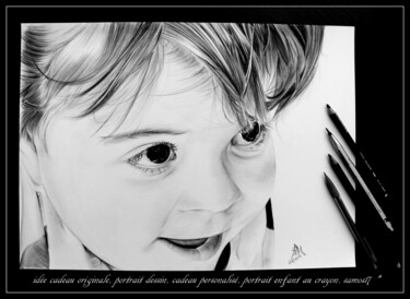 Dessin intitulée "portrait dessin" par Samos17 Portraitiste, Œuvre d'art originale, Crayon