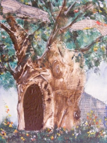 Pintura intitulada "Árvore da Vida" por Sampaio Rosado, Obras de arte originais