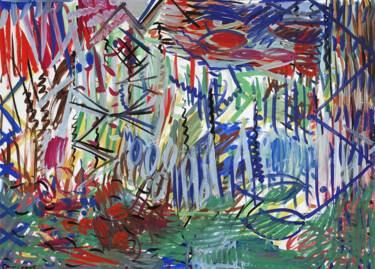 Painting titled "Printemps." by Yuriy Samsonov, Original Artwork, Gouache