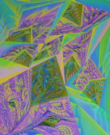 Картина под названием "Cristal de l'excita…" - Samuel Ackerman, Подлинное произведение искусства, Масло