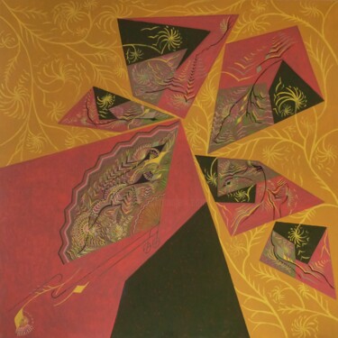 Картина под названием "Cordes des Soleils" - Samuel Ackerman, Подлинное произведение искусства, Масло