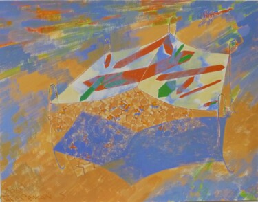 Malerei mit dem Titel "Ombres du miel" von Samuel Ackerman, Original-Kunstwerk, Gouache
