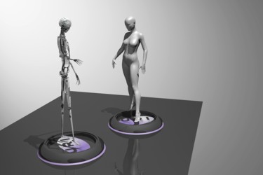 Digitale Kunst mit dem Titel "robotic-STACEY-ROBO…" von Samuel De Cruz, Original-Kunstwerk, 3D Modellierung