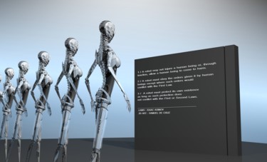 Digital Arts titled "ANAMI 3 laws.jpg" by Samuel De Cruz, Original Artwork, 3D Modeling