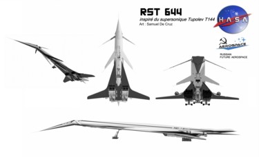 Arte digitale intitolato "RST 644 - vaisseau.…" da Samuel De Cruz, Opera d'arte originale, Modellazione 3D