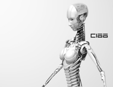Digital Arts titled "CIAA robot stgandin…" by Samuel De Cruz, Original Artwork, 3D Modeling