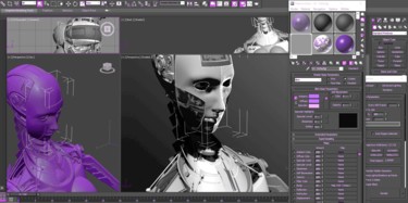 Digitale Kunst mit dem Titel "ANAMI robot anthrop…" von Samuel De Cruz, Original-Kunstwerk, 3D Modellierung