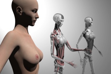 Digitale Kunst mit dem Titel "ANAMI - Humanoid RO…" von Samuel De Cruz, Original-Kunstwerk, 3D Modellierung