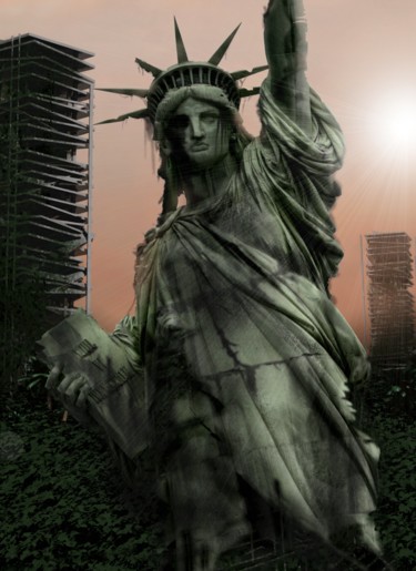 NEW YORK - post apocalyptique Arts numériques intitulée "NEW YORK - post apo…" par Samuel De Cruz, Œuvre d'art originale, Modélisation 3D