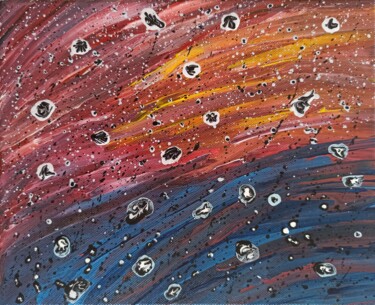 Painting titled "The universe" by Samuel Hasenboehler, Original Artwork, Acrylic Mounted on Wood Stretcher frame