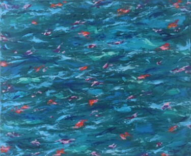 "Abstract sea" başlıklı Tablo Samuel Hasenboehler tarafından, Orijinal sanat, Akrilik Ahşap Sedye çerçevesi üzerine monte ed…
