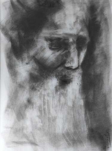 "LE SAGE" başlıklı Resim Samuel Marceau tarafından, Orijinal sanat, Karakalem