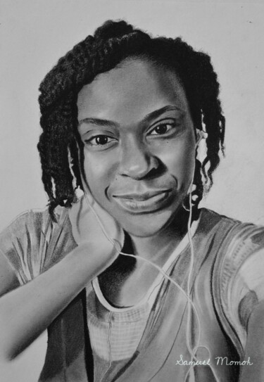 Drawing titled "Portrait 4" by Samuel Momoh (Artsam), Original Artwork, Pencil