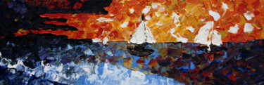 Peinture intitulée "Le rivage" par Samuel Schmitt, Œuvre d'art originale, Huile