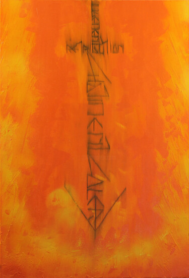 Painting titled "Purgation" by Samuel Vigné, Original Artwork, Acrylic Mounted on Wood Stretcher frame