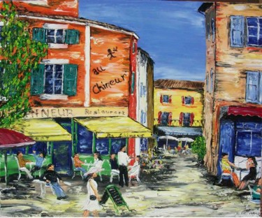 Painting titled "Entre deux cafés" by Samuel Besnard, Original Artwork